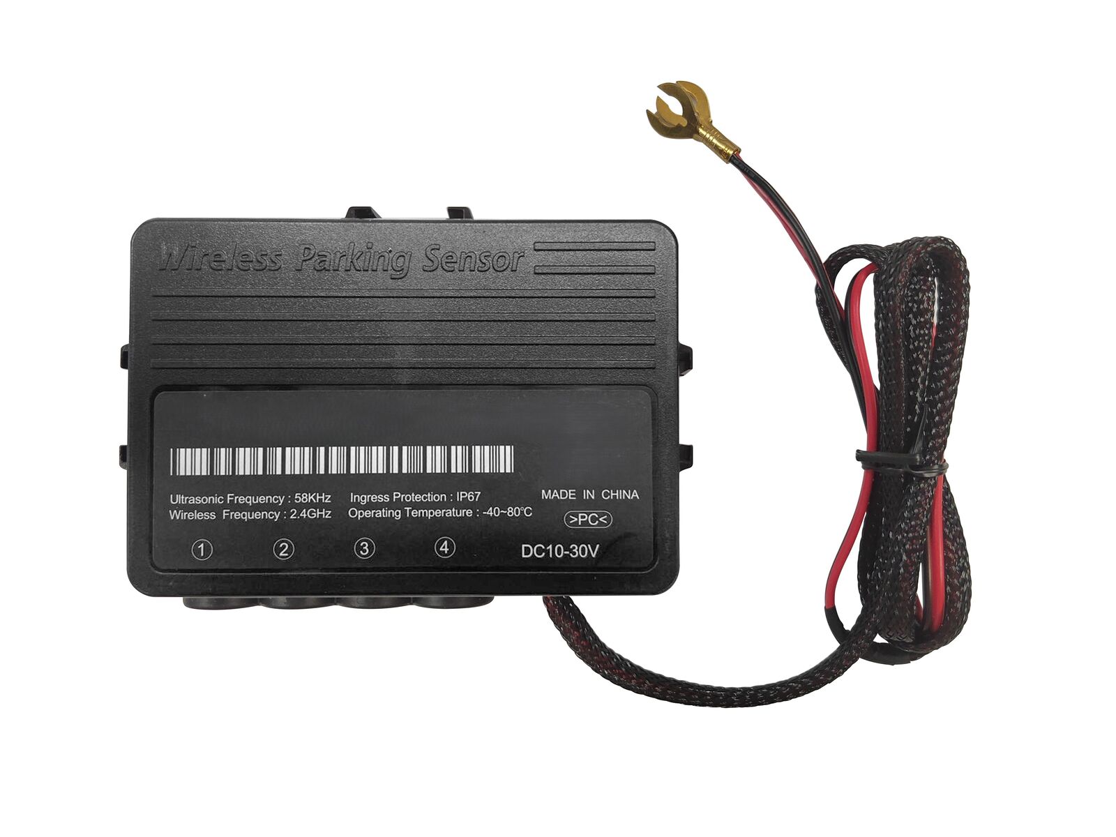 Mongoose MPFSWB-S Wireless Front Parking Sensor Kit with In-Cabin Speaker - Black