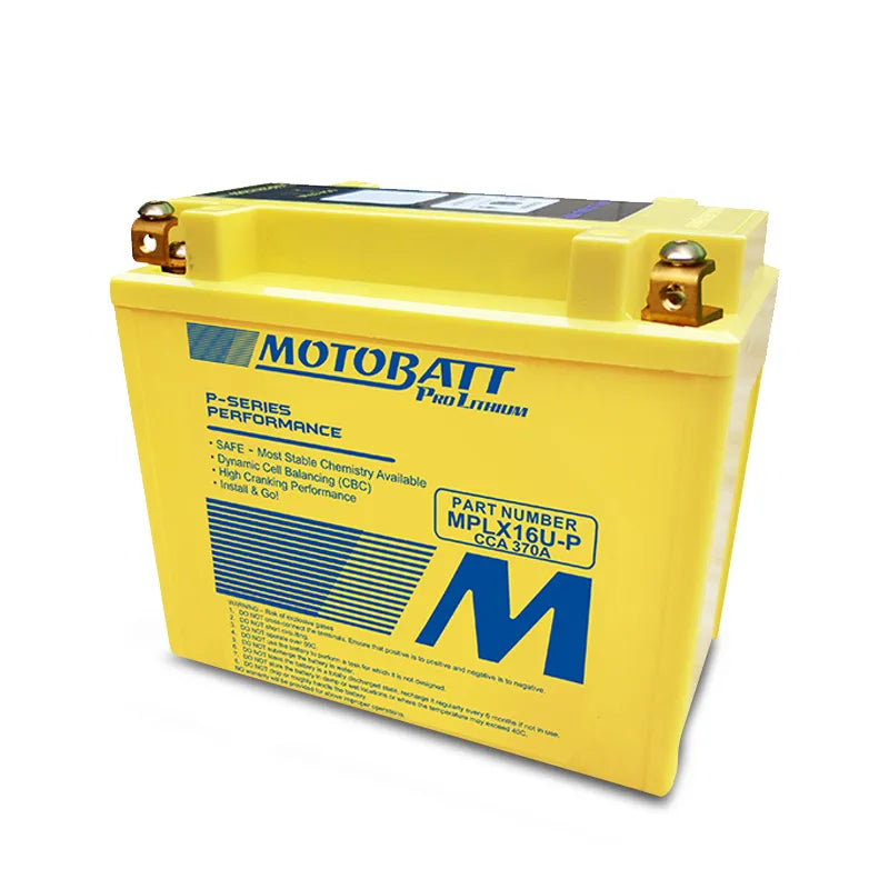 Motobatt MPLX16U-P 5.0Ah 370CCA Lithium Motorcycle Battery with Balance System