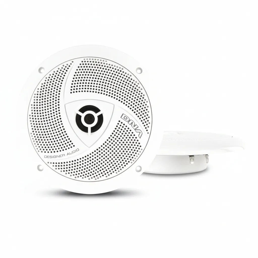 DNA MS650W 6.5" 100W Slimline Ultra Slim Marine Speakers White - Pair