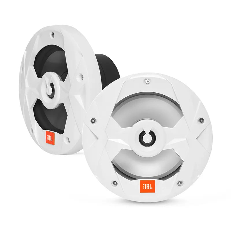 JBL MS8LW Club Marine Coaxial Speakers - 8" White with LED - 150 Watts RMS - 4 Ohm
