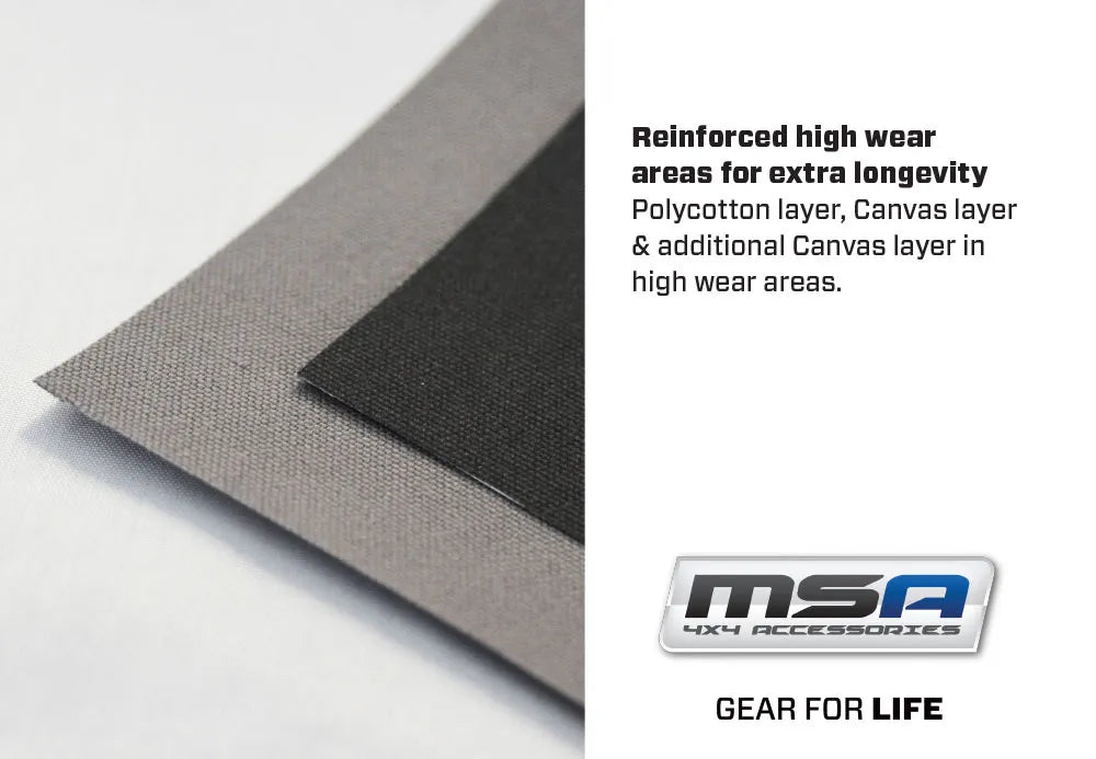 MSA 4x4 LC768 LandCruiser 76 Series Second Row Full Width Bench Seat Set - Grey