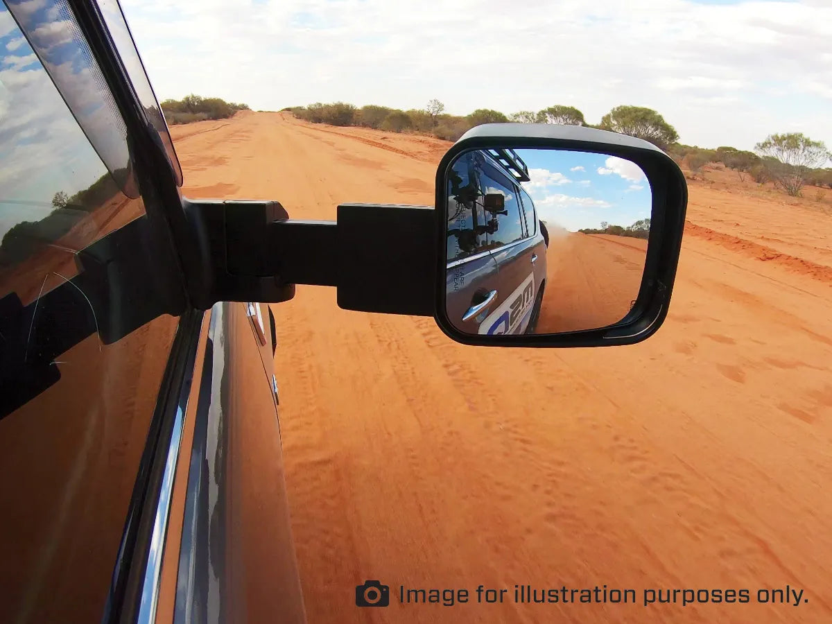 MSA 4x4 TM2250 Landcruiser 300 Series MSA Power Fold™ Towing Mirrors (07/2021-Current) GX Model Only - Black