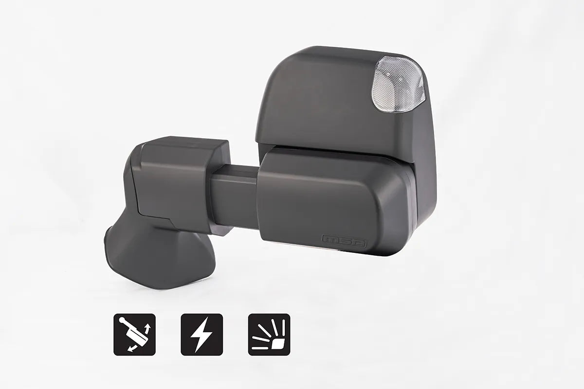 MSA 4x4 TM2250 Landcruiser 300 Series MSA Power Fold™ Towing Mirrors (07/2021-Current) GX Model Only - Black