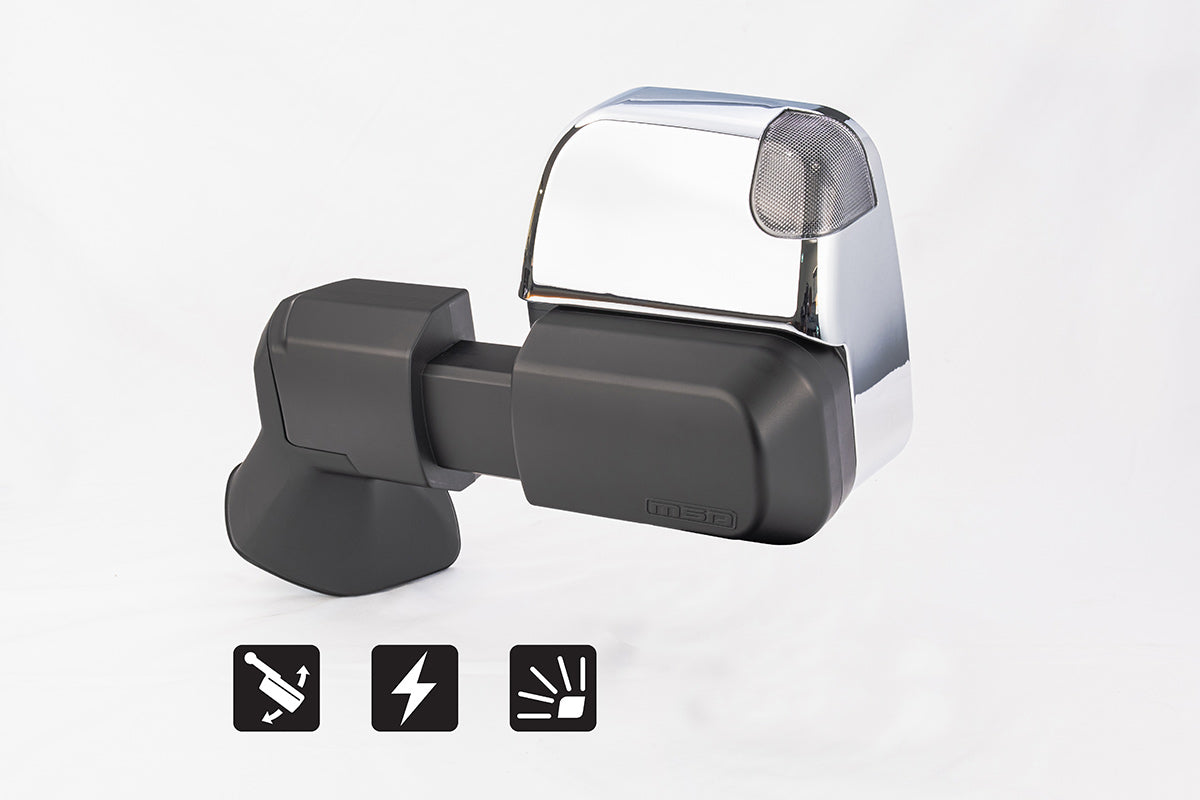 MSA 4x4 TM2251 Landcruiser 300 Series MSA Power Fold™ Towing Mirrors (07/2021-Current) GX Model Only - Chrome