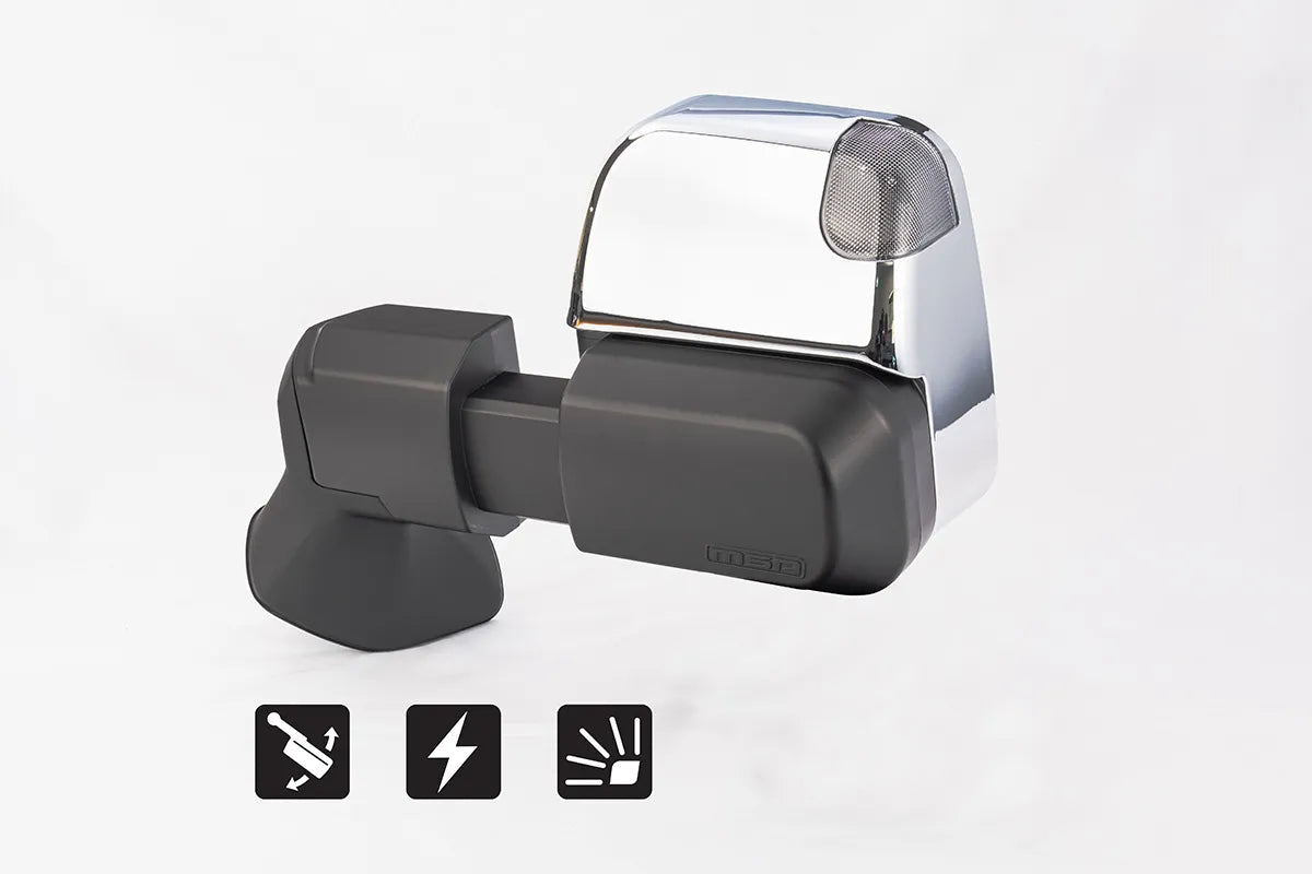 MSA 4x4 TM2251 Landcruiser 300 Series MSA Power Fold™ Towing Mirrors (07/2021-Current) GX Model Only - Chrome