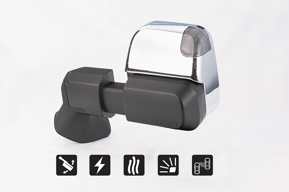 MSA 4x4 TM2253 Landcruiser 300 Series MSA Power Fold™ Towing Mirrors (07/2021-Current) GXL Model Only - Chrome