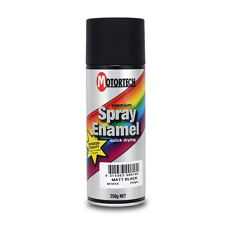 Motortech MT013 250G Enamel Spray Paint Matt Black