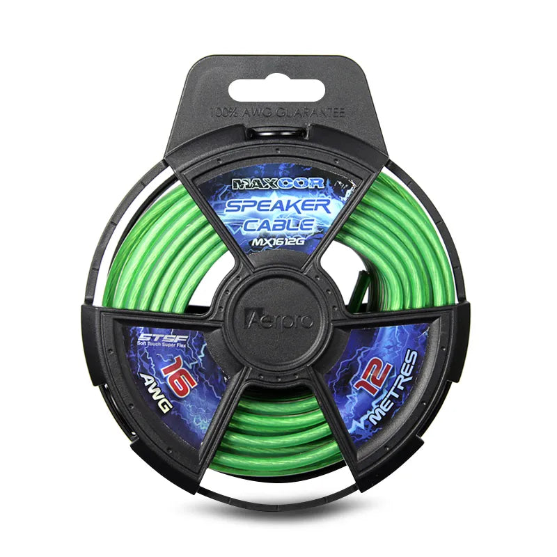 Aerpro MX1612G MAXCOR 12M 16AWG Speaker Cable - Green
