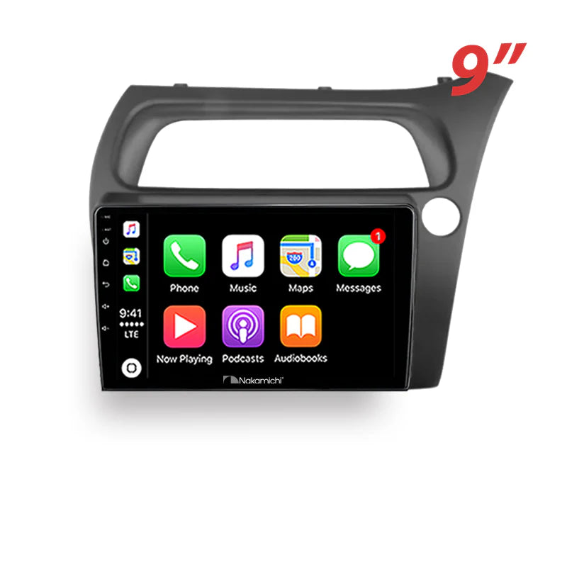 Nakamichi NA9HONDACIVIC20062011HATCH Android NA9 Wireless Apple CarPlay Android Auto Sat Nav Compatible with Honda Civic 2006-2011 Hatch