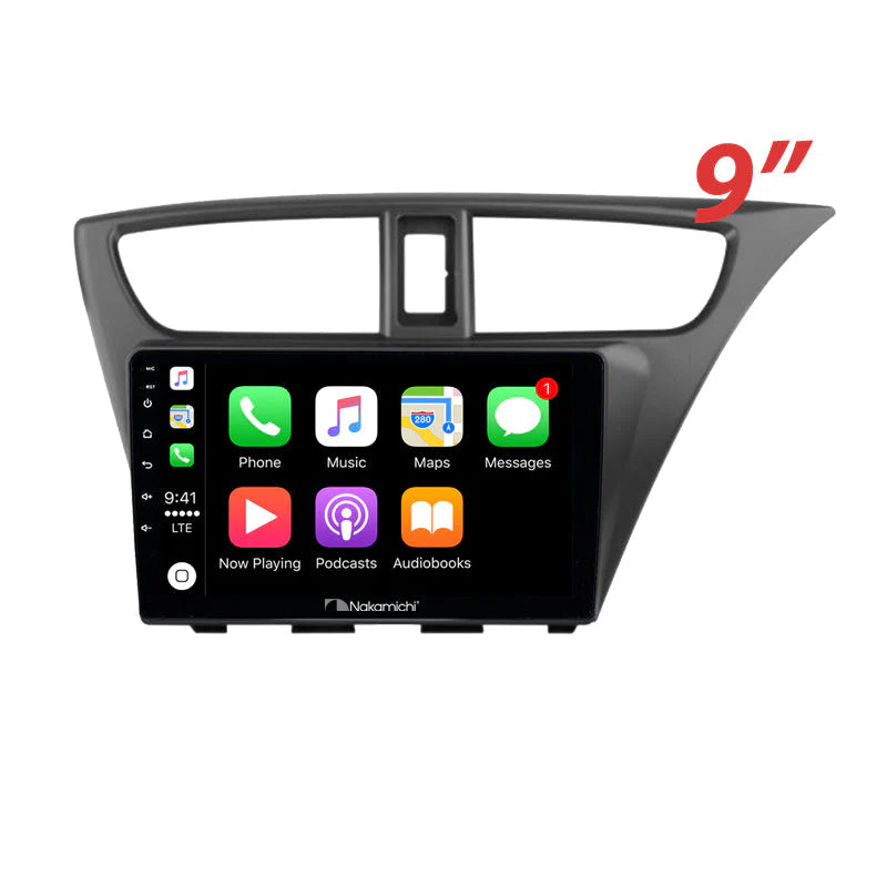 Nakamichi NA9HONDACIVIC20122015HATCH Android NA9 Wireless Apple CarPlay Android Auto Sat Nav Compatible with Honda Civic 2012-2015 Hatch