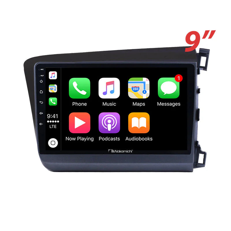 Nakamichi NA9HONDACIVIC20122015SEDAN Android NA9 Wireless Apple CarPlay Android Auto Sat Nav Compatible with Honda Civic 2012-2015 Sedan