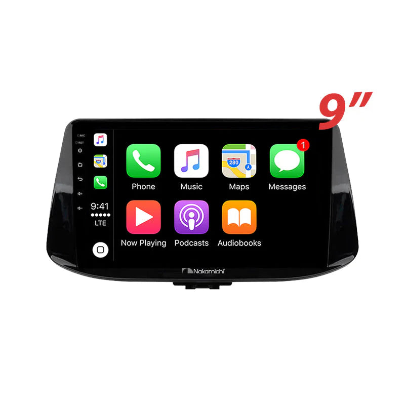 Nakamichi NA9HYUNDAII3020172023 Android Wireless Apple CarPlay Android Auto Sat Nav Solution Compatible with Hyundai i30 2017-2023