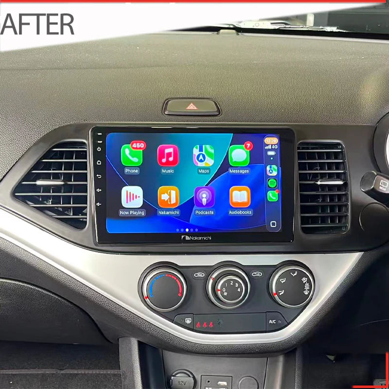 Nakamichi Android NA9KIAPICANTO20112017 Wireless Apple CarPlay Android Auto Sat Nav Solution Compatible with Kia Picanto 2011-2017