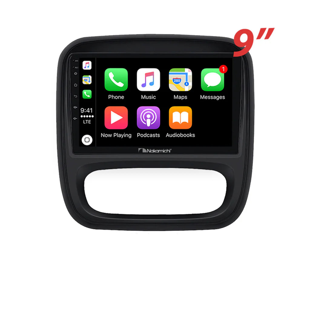 Nakamichi NA9RENAULTTRAFIC2014ON Android NA9 Wireless Apple CarPlay Android Auto Sat Nav Compatible with Renault Trafic 2014+