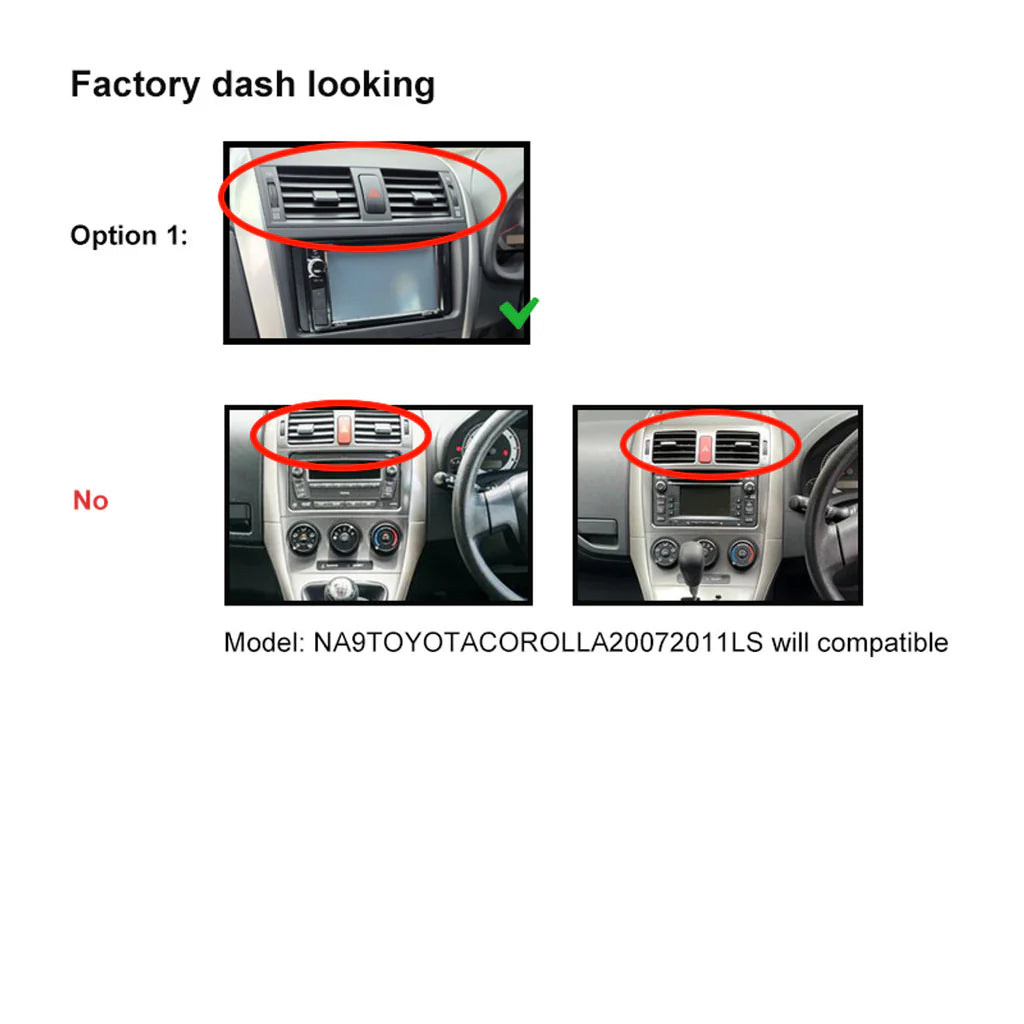 Nakamichi NA9TOYOTACOROLLA20072011L Android NA9 Wireless Apple CarPlay Android Auto Sat Nav Compatible with Toyota Corolla 2007-2011 Large