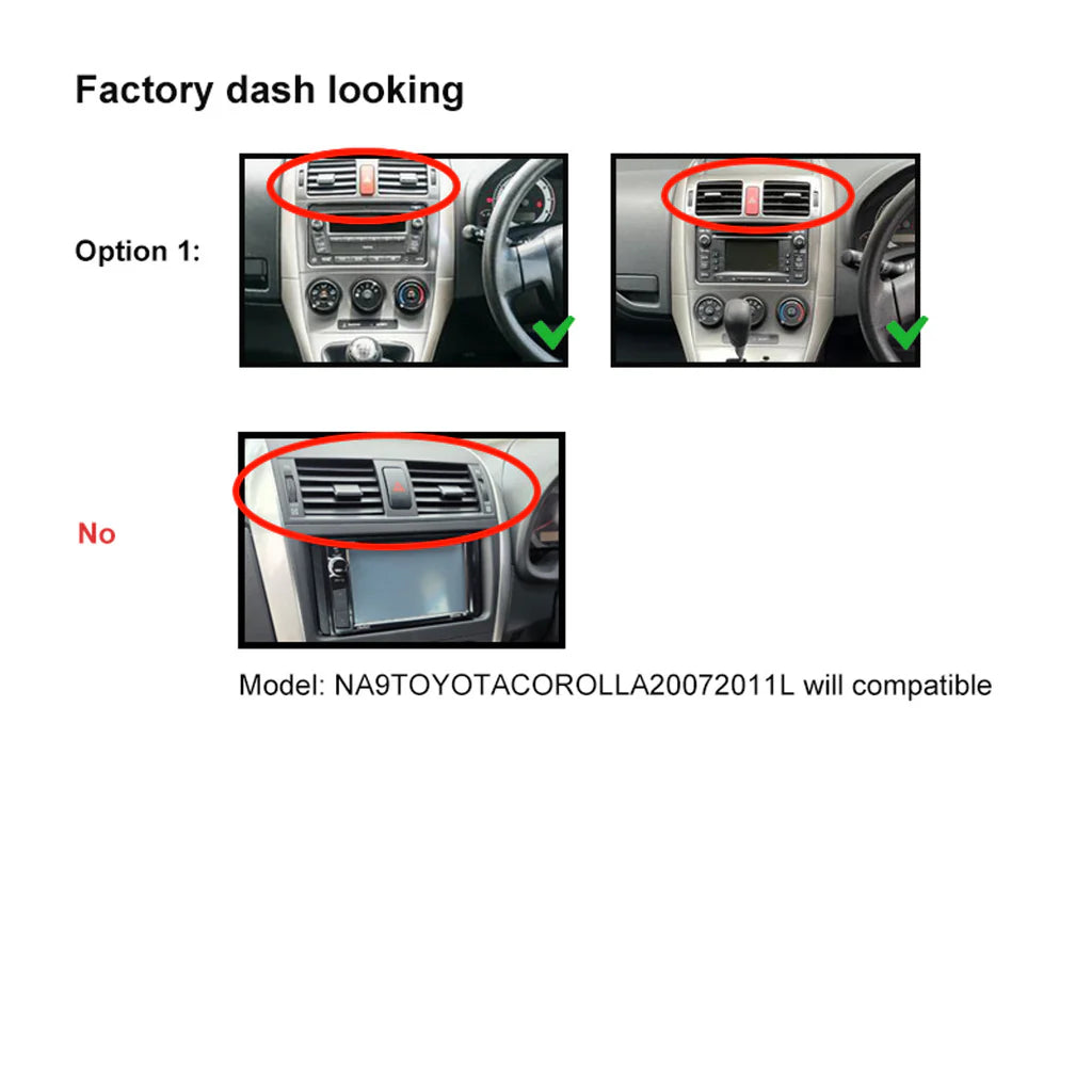 Nakamichi NA9TOYOTACOROLLA20072011S Android NA9 Wireless Apple CarPlay Android Auto Sat Nav Compatible with Toyota Corolla 2007-2011 Small