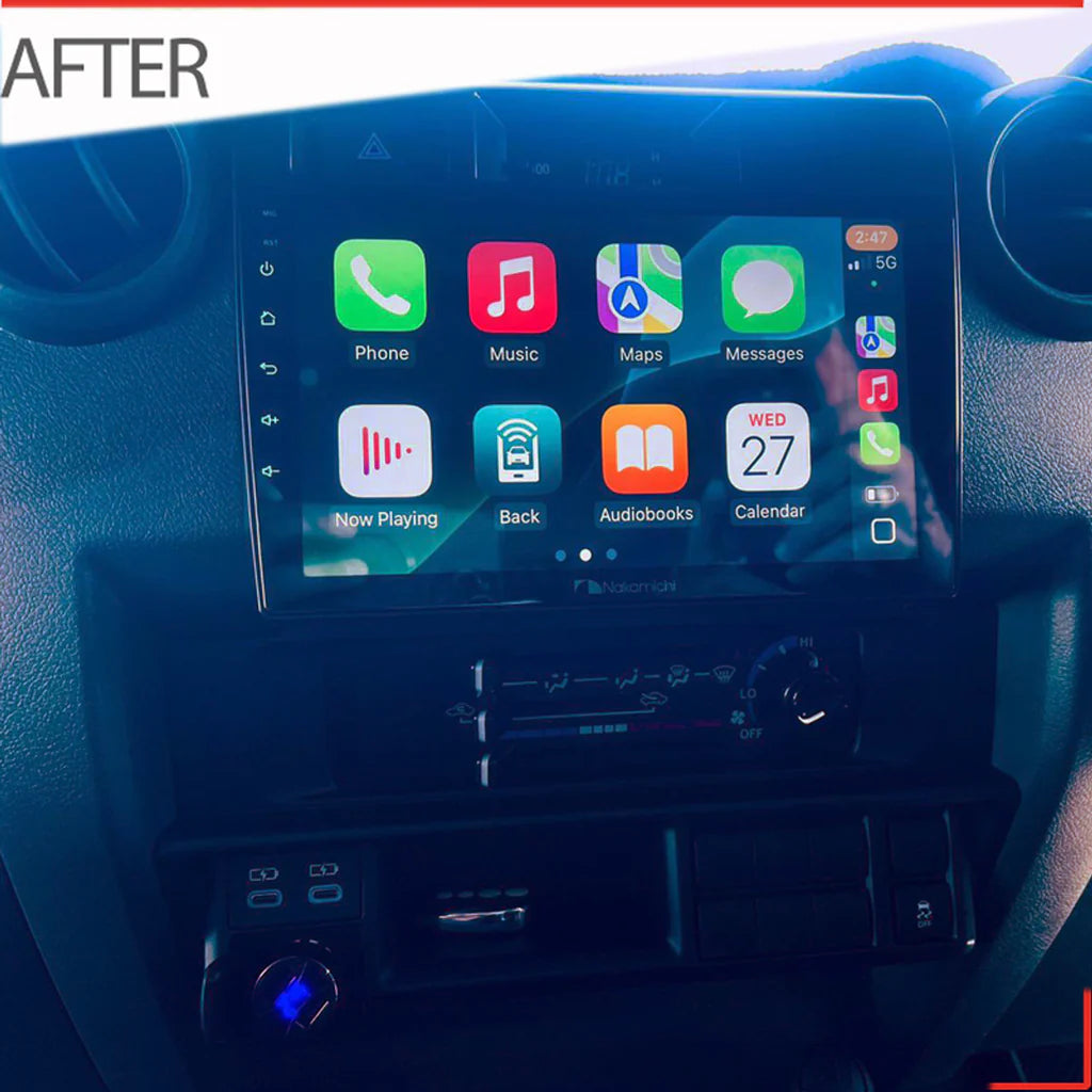 Nakamichi NA9TOYOTALANDCRUISERLC792024ON Android NA9 Wireless Apple CarPlay Android Auto Sat Nav Compatible with Toyota Landcruiser UTE 2024+ LC70 LC79 Series