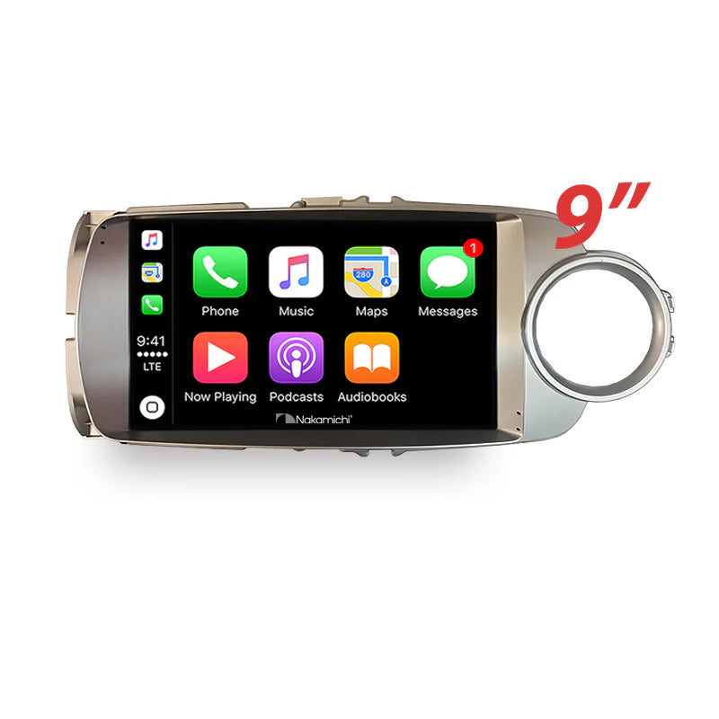Nakamichi NA9TOYOTAYARIS20112013 Android NA9 Wireless Apple CarPlay Android Auto Sat Nav Compatible with Toyota Yaris 2011-2013
