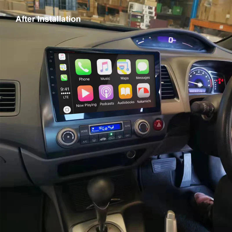 Nakamichi NAXHONDACIVIC20062011SEDAN Android NAX Wireless Apple CarPlay Android Auto Sat Nav Compatible with Honda Civic 2006-2011 Sedan