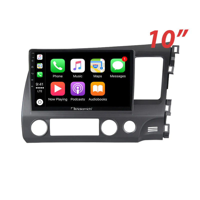 Nakamichi NAXHONDACIVIC20062011SEDAN Android NAX Wireless Apple CarPlay Android Auto Sat Nav Compatible with Honda Civic 2006-2011 Sedan