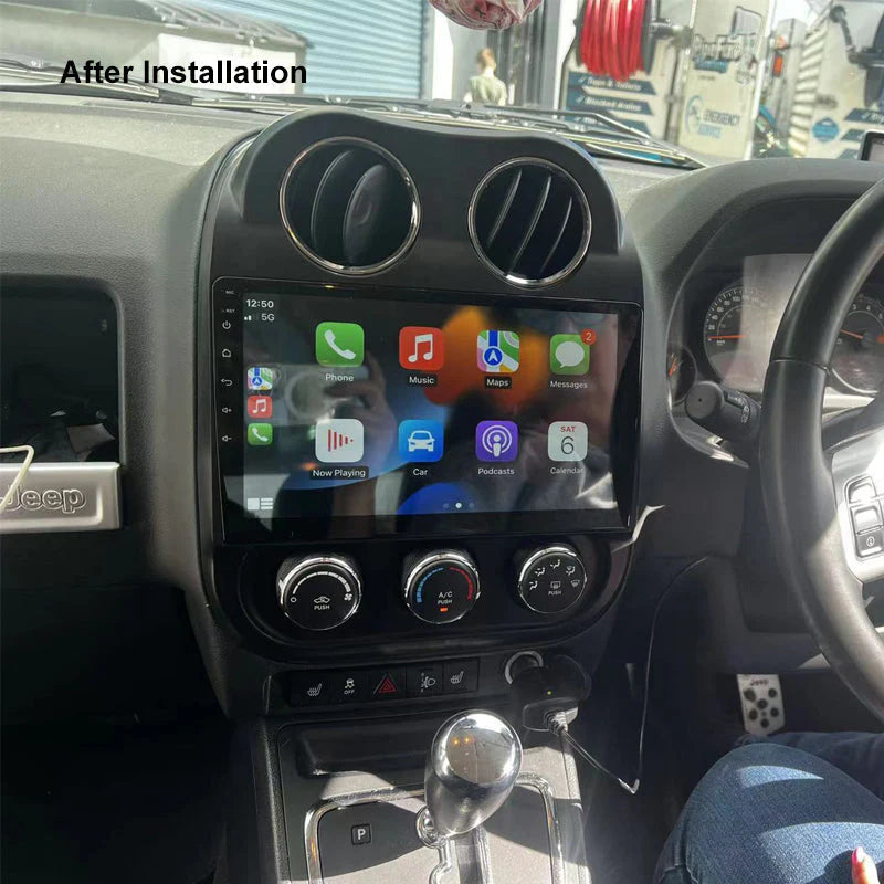 Nakamichi NAXJEEPCOMPASS20102016 Android Wireless Apple CarPlay Android Auto Sat Nav Solution Compatible with Jeep Compass 2010-2016