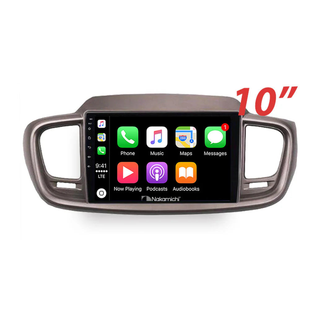 Nakamichi NAXKIASORENTO20152019 Android NAX Wireless Apple CarPlay Android Auto Sat Nav Compatible with Kia Sorento 2015-2019