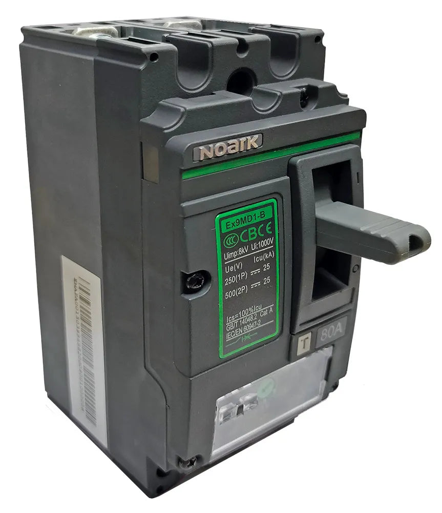 Noark NRK-N28707 MCCB 80A 500VDC 2 Pole