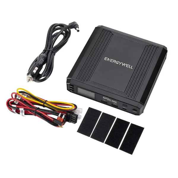 EnergyWell P6 12.8V 8000mAh LiFePO4 Dash Cam Battery Pack with LCD