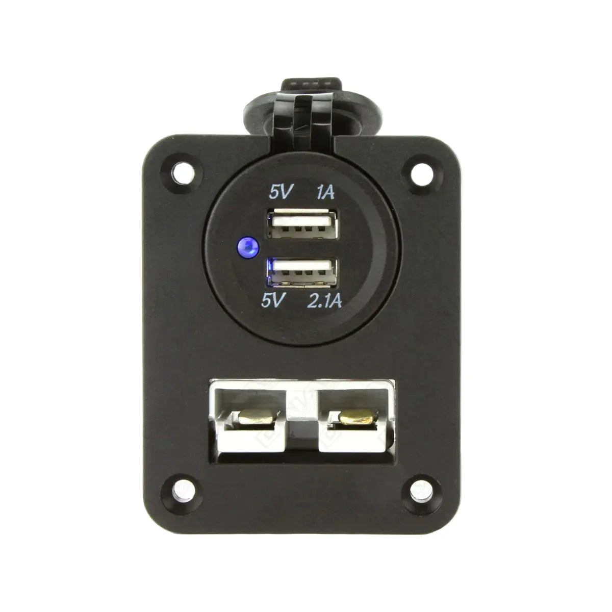 DNA PA502 Panel Mount 50 Amp Anderson Plug & Dual USB Sockets