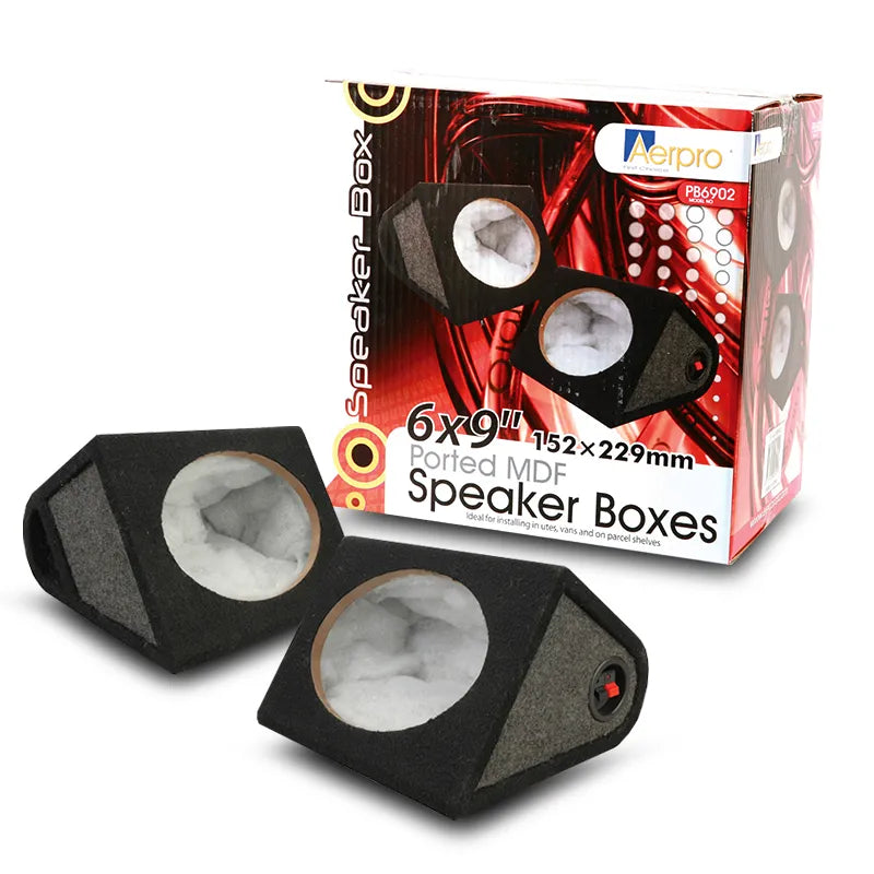 Aerpro PB6902 6x9" Angled Ported MDF Speaker Box - 1 PR