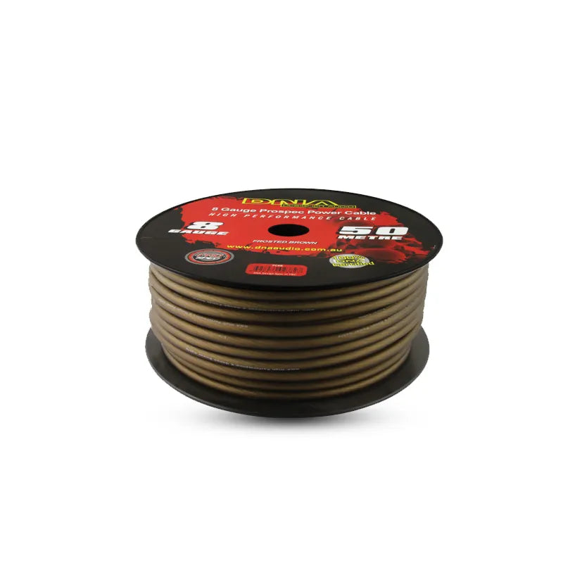 DNA PC8B 8 Gauge Power Cable Frosted Brown - 50 Metres
