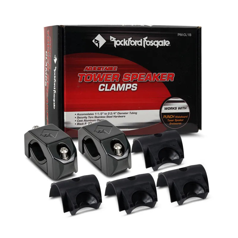 Rockford Fosgate PM-CL1B Punch Marine Diecast Wakeboard Tower Clamp - Black