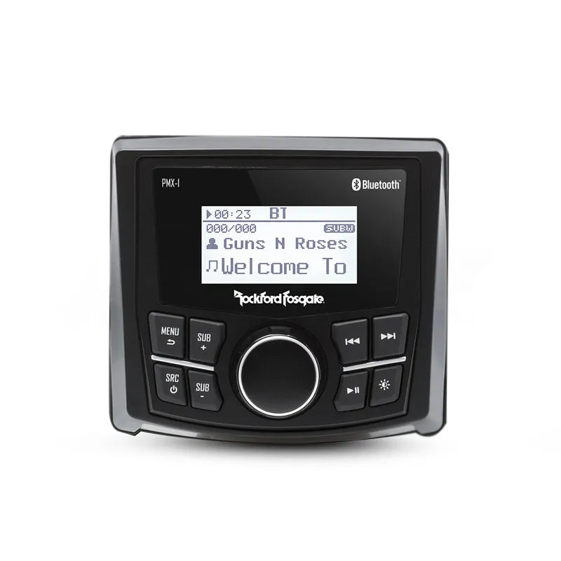 Rockford Fosgate PMX-1 Punch Marine Grade Media Receiver with 2.3" Dot Matrix Display