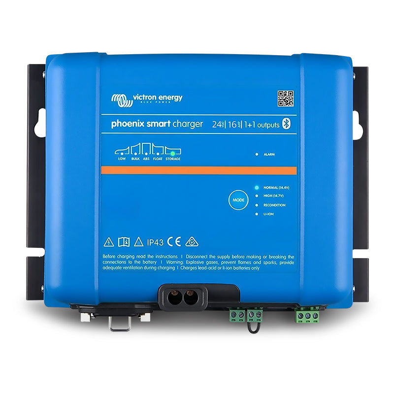 Victron Energy PSC241651095 Phoenix Smart IP43 Charger 24/16(1+1) 120-240V