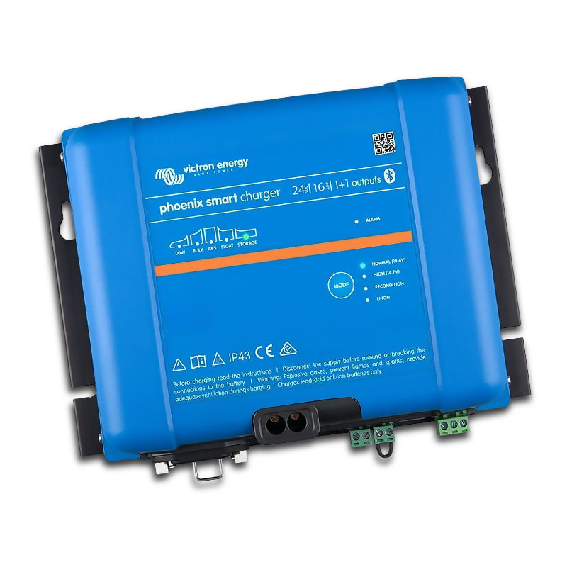 Victron Energy PSC241651095 Phoenix Smart IP43 Charger 24/16(1+1) 120-240V