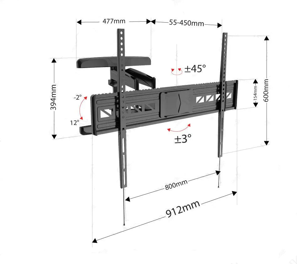 DNA PSW792LAT 47 Inch To 90 Inch Full Motion Mount