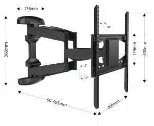 LOCTEK PSW955M 45KG Full Motion TV Wall Mount - 37" to 60"