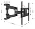LOCTEK PSW955M 45KG Full Motion TV Wall Mount - 37" to 60"