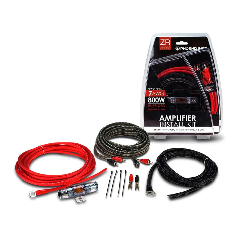 Phoenix Gold ZRK10 ZRK-Series 7AWG (10mm) 2 Channel Amplifier Wiring Kit (OFC)