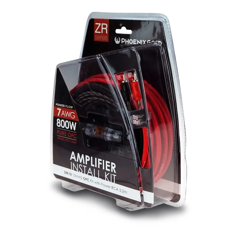 Phoenix Gold ZRK10 ZRK-Series 7AWG (10mm) 2 Channel Amplifier Wiring Kit (OFC)