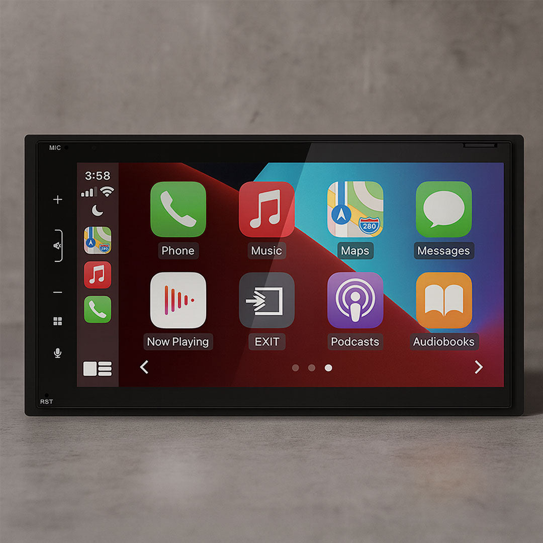 Mongoose Q675WCA 6.75" Wireless CarPlay Android Auto Touch Screen Head Unit