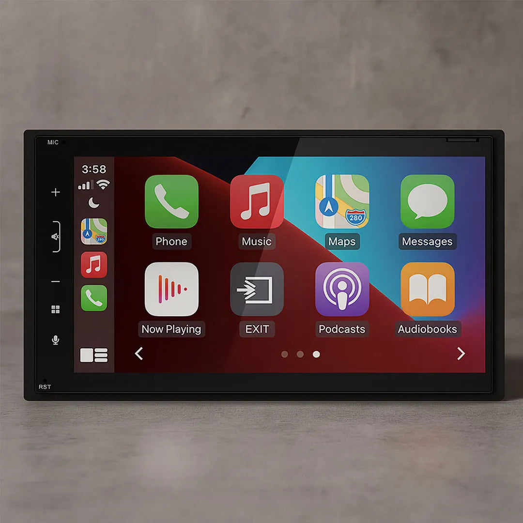 Mongoose Q675WCA 6.75" Wireless CarPlay Android Auto Touch Screen Head Unit
