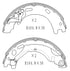 RDA Brakes R2036 Rear Hand Brake Shoe - Set