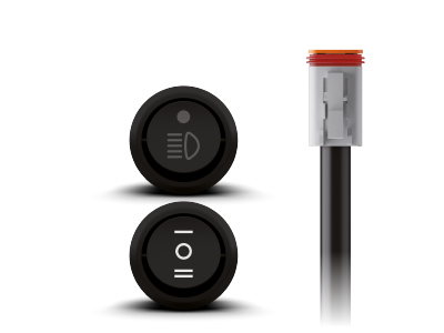 Roadvision RBWKD Universal Single Bar Lamp Wiring Harness with Dual Coloured DRL