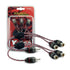 A DNA brand RCA Y split cable with one male and two female connectors, featuring a red color accent and packaged in a blister pack.