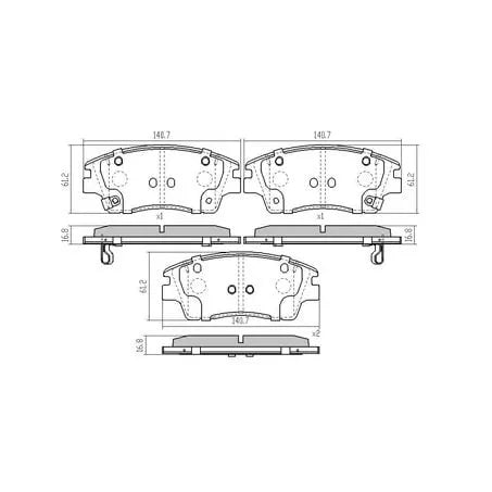 RDA Brakes RDB2428 GP Max Hyundai Front Pads