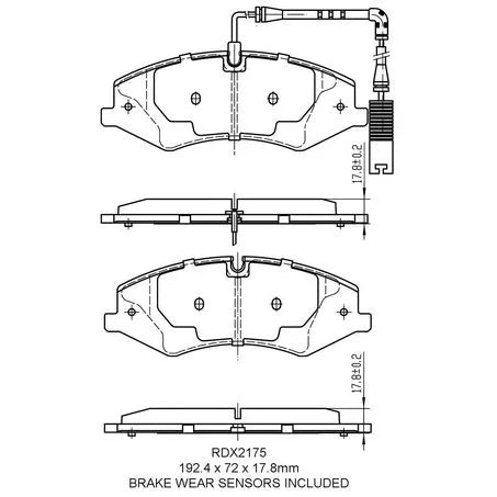 RDA Brakes RDC2175 Phantom Ceramic Pads