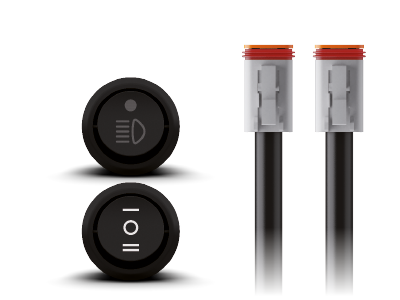 Roadvision RDWKD Universal Driving Light Wiring Harness with Dual Coloured DRL