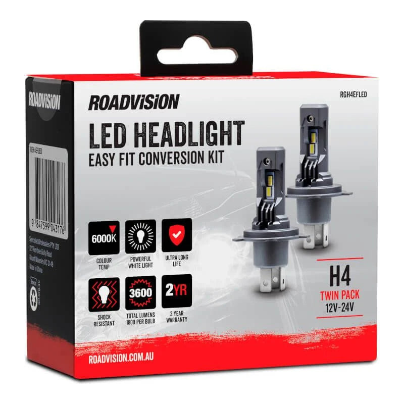 Roadvision RGH4EFLED LED H4 Headlight Globe Kit 6000K 12-24V