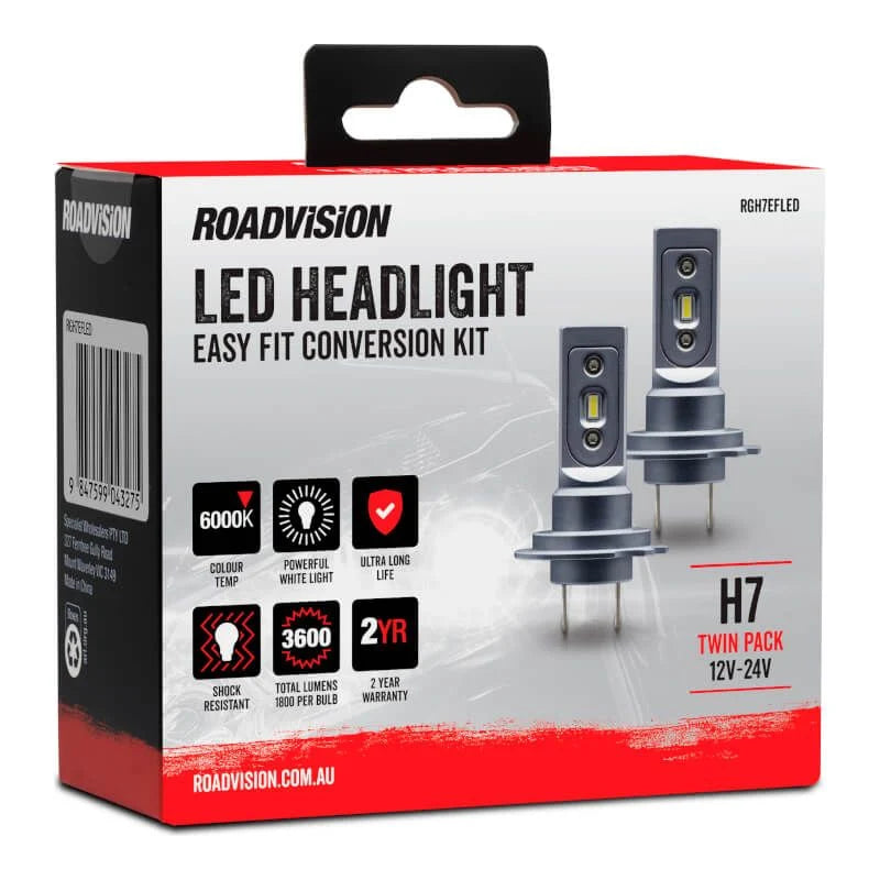 Roadvision RGH7EFLED LED H7 Headlight Globe Kit 6000K 12-24V